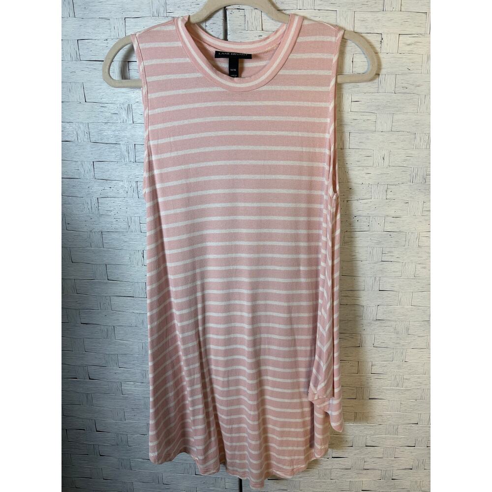 Lane Bryant tank top a line‎  stripes crew collar spring normcore plus size